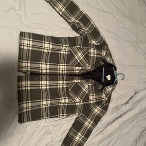 H&M Black and White Lightweight Shirt Jacket
